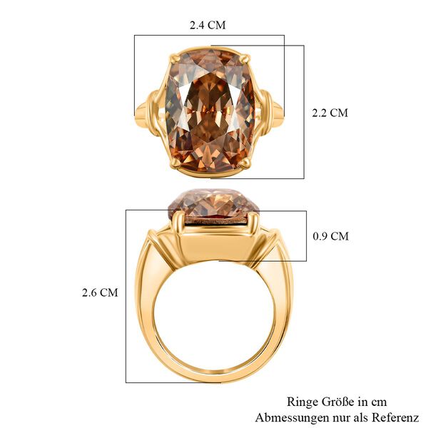 J Francis gefertigt mit SWAROVSKI- Goldener Schatten-Swarovski-Kristall-Ring image number 7