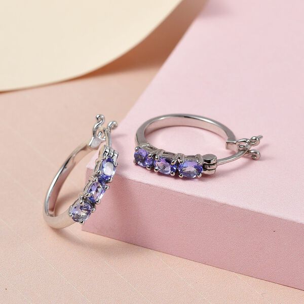Tansanit Creolen - 0,99 ct. image number 2