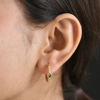 D'Joy AA nat&uuml;rliche goldene Tansanit Ohrringe - 0,63 ct.