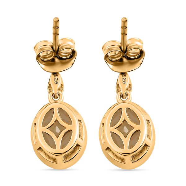 Ouro Verde Quarz Solit&auml;r Ohrh&auml;nger in Silber, 3,28 ct. image number 5