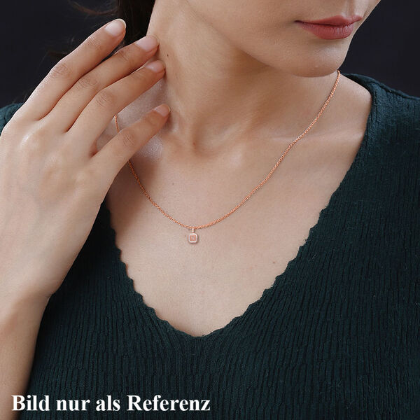 Nat&uuml;rlicher, rosa Diamant, Wei&szlig;er Diamant Anh&auml;nger mit Kette, SGL Zertifiziert 925 Silber Ros&eacute;gold Vermeil ca. 0.33 ct image number 3