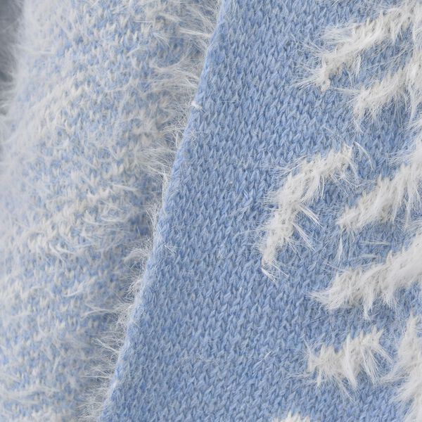 Flauschiger Cardigan in blau, Einheitsgr&ouml;&szlig;e image number 4