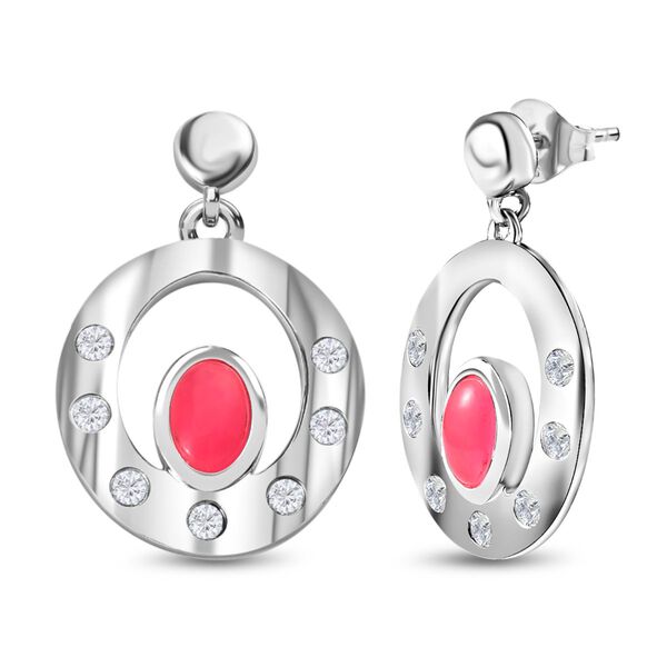 AA rosa &auml;thiopische Welo Opal und Zirkon-Ohrringe - 0,58 ct. image number 6