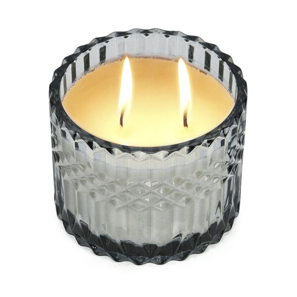 Handgefertige Duftkerze im Glasgef&auml;&szlig;, 50h Brenndauer, Grau