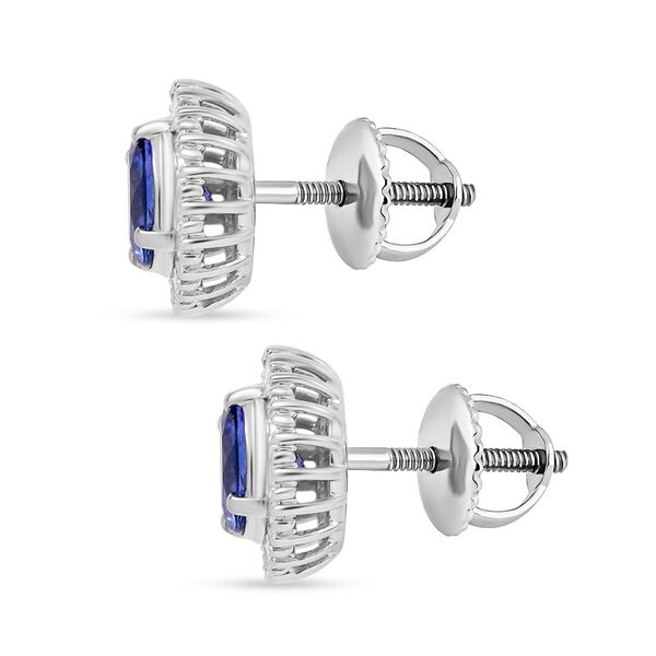 RHAPSODY AAAA Tansanit und VS EF Diamant Ohrringe in 950 Platin - 2,60 ct. image number 5