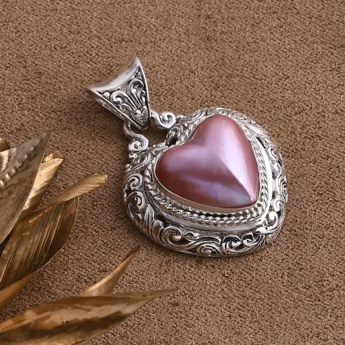 Royal Bali - Rosa Mabe Perle Anhänger 925 Silber Standard 5.19 ct image number 1