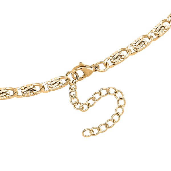 K&ouml;nigskette, Reiner Edelstahl, ca. 50 cm, Goldfarben image number 5