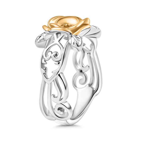 D'Joy Rosen-Ring, 925 Silber platiniert und vergoldet image number 5