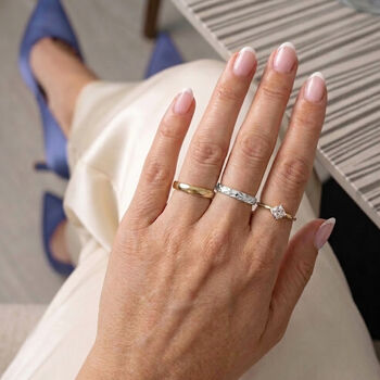 Designer Inspirierter Diamantschliff Ring, 925 Silber Platiniert, (Gr&ouml;&szlig;e 21.00)