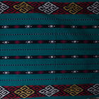 Handgefertigte Tenun-Decke mit Tiermotiv, 119,3x254cm, Türkis image number 2