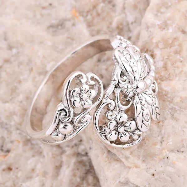 Royal Bali Kollektion- Bypass Ring in 925 Silber image number 2