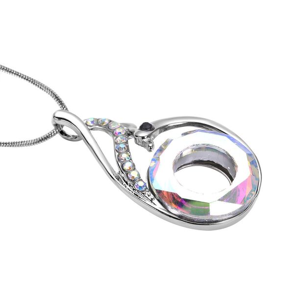 2er-Set, mehrfarbiger Kristall-Anhänger und Ohrringe image number 4