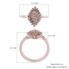 Champagner Diamant Ring 925 Silber Roségold Vermeil image number 5