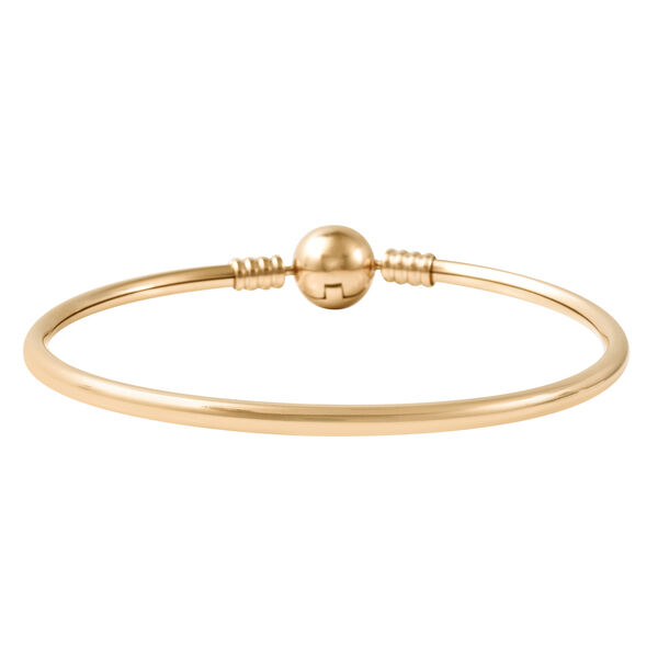 Armreif mit rundem Schloss, ca. 18 cm, Edelstahl Goldfarben image number 3