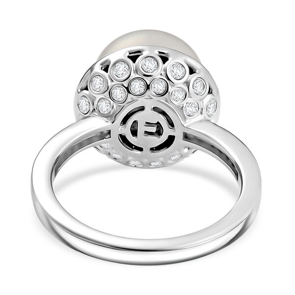 S&uuml;&szlig;wasser Perle (10.5-11 mm), Wei&szlig;er Zirkon Ring Nickelfreies Messing (Gr&ouml;&szlig;e 18.00) 7.57 ct image number 6