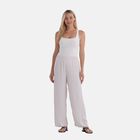 Trendige Palazzo-Hose aus 100% Polyester, Einheitsgröße, Weiß