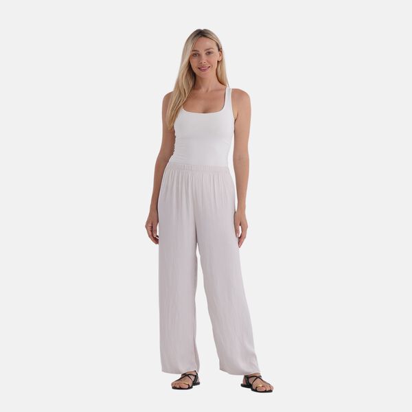 Trendige Palazzo-Hose aus 100% Polyester, Einheitsgröße, Beige