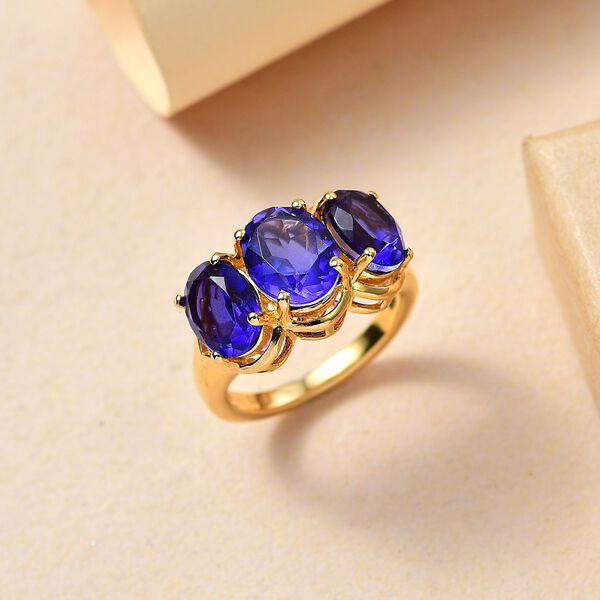 Tansanit-Farbe Quarz Ring - 4,90 ct. image number 2