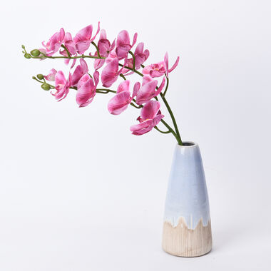 THE 5TH SEASON: Pinkfarbene Schmetterlingsorchideen mit Vase, Kunstblumen, Größe: 28x15x43 cm 