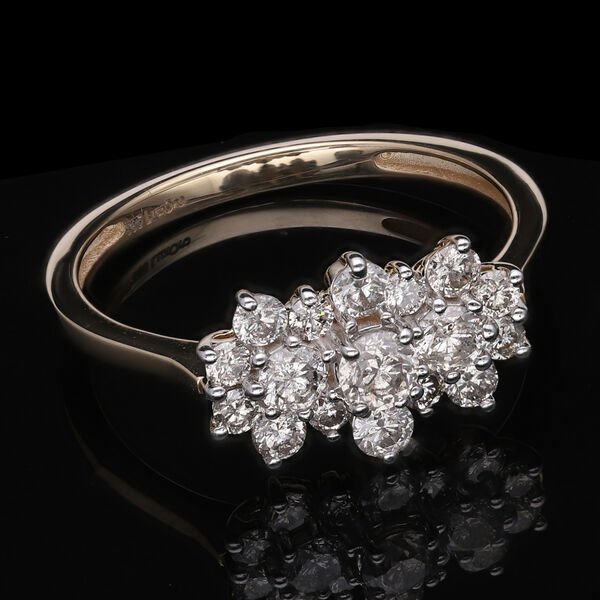 LUXORO klassischer SGL zertifizierter I1 GH Diamant-Boot-Ring- 1 ct. image number 2