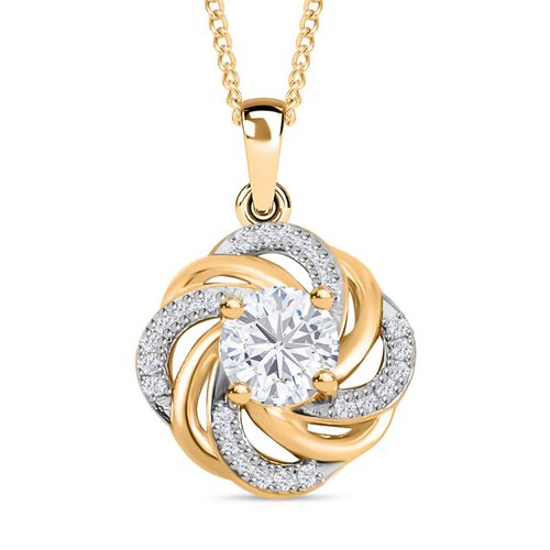 Moissanit Anhänger mit 45cm Kette - 0,92 ct. image number 0