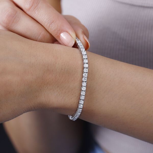 Moissanit Armband ca. 19 cm 925 Silber rhodiniert ca. 5,89 ct. image number 3