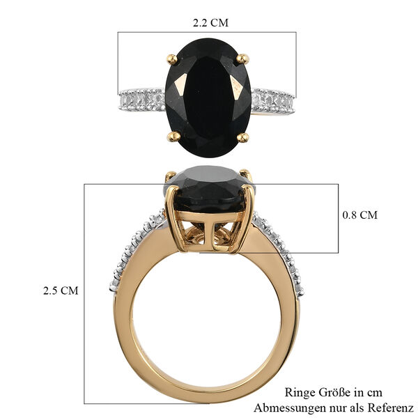 Schwarzer Turmalin und Zirkon-Ring - 6,90 ct. image number 7