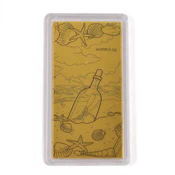 999er Gold-Barren mit Strandmotiven