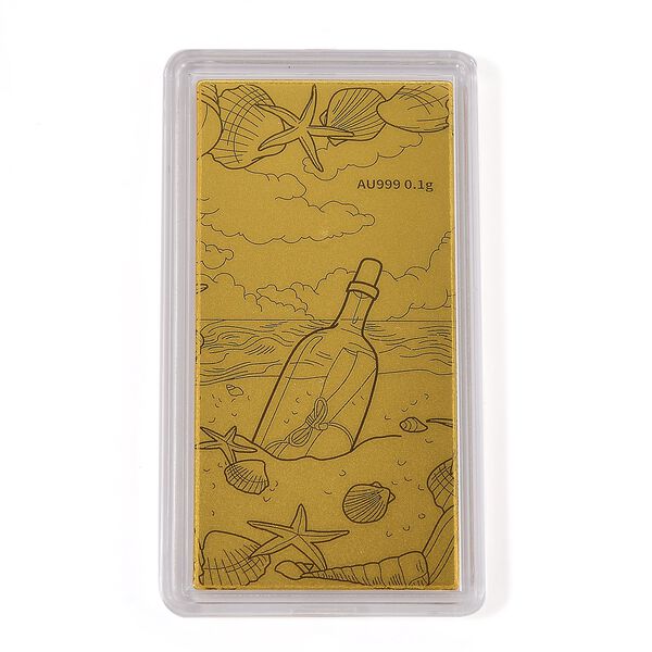 999er Gold-Barren mit Strandmotiven image number 4