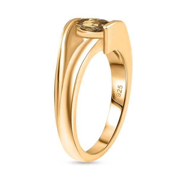 AA Nat&uuml;rlicher goldener Tansanit und Zirkon Ring - 0,53 ct. image number 4