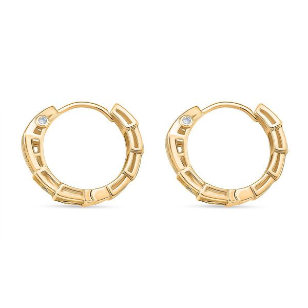 Wei&szlig;er Zirkonia Ohrringe Nickelfreies Messing image number 4