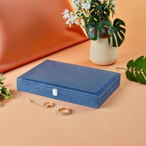 XL Premium Schmuckbox, 40x28x6 cm, blau image number 10