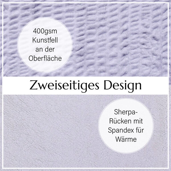 Serenity Night: Decke aus Kunstfell, Größe 150x200 cm, Silber image number 3