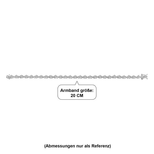 D'Joy Diamant 19cm Armband, 925 Silber rhodiniert - 0,25 ct. image number 4
