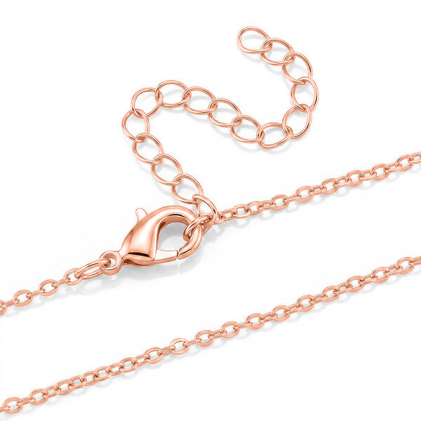 Rosa Zirkonia 50+5cm Halskette image number 5