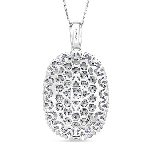 Moissanit Anh&auml;nger mit Kette ca. 45 cm, 925 Silber rhodiniert ca. 5.99 ct image number 5