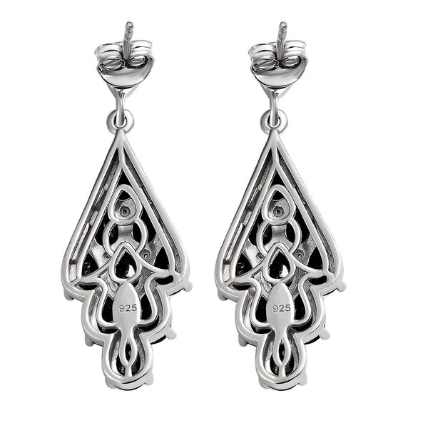 Schwarze Spinell Ohrringe, 925 Silber platiniert ca. 11,75 ct image number 5