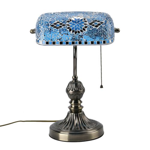 Mosaik Tischlampe, blau image number 0