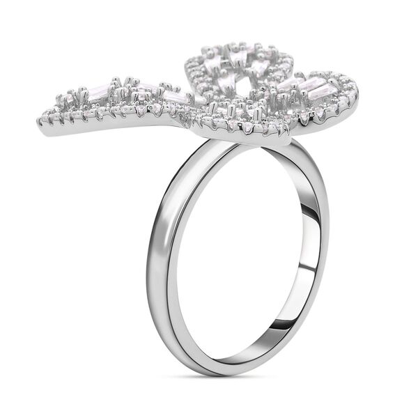 Weißer Zirkonia-Ring, (Größe 19.00) ca. 1,56  silberfarben 1.56 ct image number 5