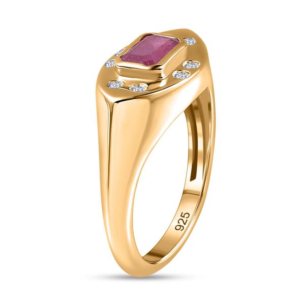 AA afrikanischer Rubin und Zirkon Ring - 0,93 ct. image number 5