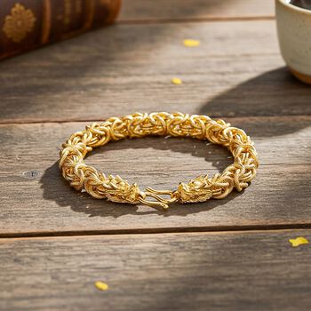 Nickelfreies Messing Armband ca. 19 cm ca. 36,60g, Goldfarben