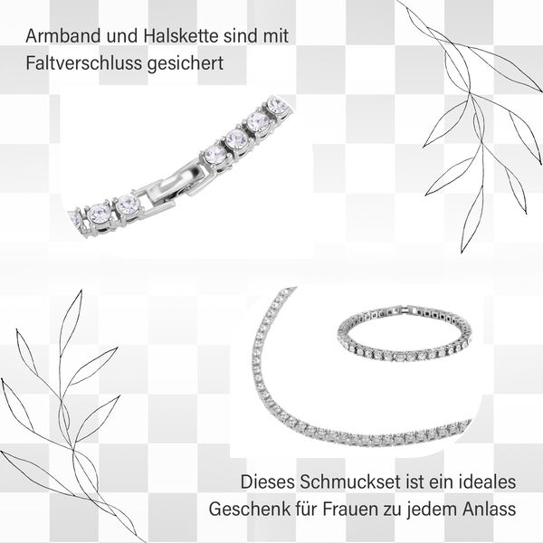 Kristall-Schmuckset in Silberton image number 12