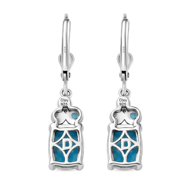 D'Joy AA Larimar, Neon Apatit Ohrringe 925 Silber Rhodiniert image number 4