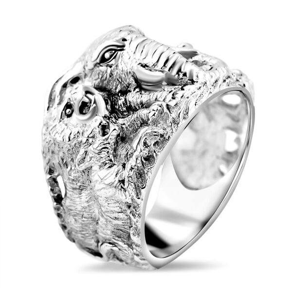 Royal Bali Kollektion- Elefant Silber Ring image number 4