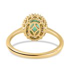 AAA Kolumbianischer Smaragd- und weißer Diamant ring, 585 Gold (Größe 18.00), ca. 1.00 ct image number 5