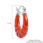 2er Set - Rote Jade Armband und Ohrringe Schmuckset, 925 Silber rhodiniert ca. 129.00 ct image number 6