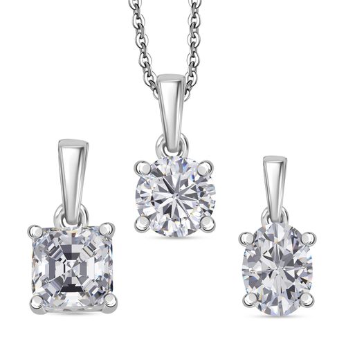 Moissanit Schmuckset 925 Silber rhodiniert ca. 2,65 ct. image number 0