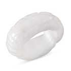 EXTREM SELTEN Weiße Jade Ring 16 cm ca. 50.00 ct (Größe 21.00)