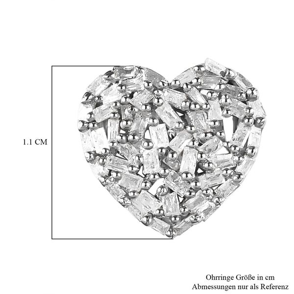 GP Heart Kollektion - Diamant und blaue Saphir-Ohrstecker- 0,54 ct. image number 5