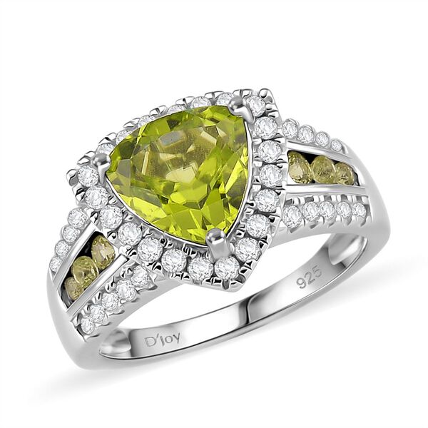 D'joy Natürlicher Peridot Ring 925 Silber rhodiniert (Größe 16.00) ca. 3.49 ct image number 3